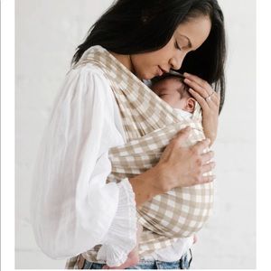 Solly Baby, Creamy Gingham Baby Wrap